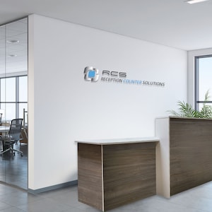 8ft ADA Malibu Reception Desk, Reception Counter, Sales Counter, Office Desk, Front Counter
