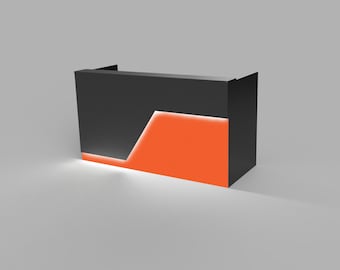 Miami Reception Desk: Modern Office Sales Counter with LED