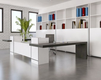 Alpha Deluxe Reception Desk Workstation
