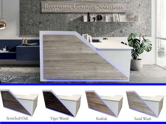 L type reception table deals
