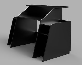 Nebula Black Gaming Desk: Ergonomic Gamer Computer Desk