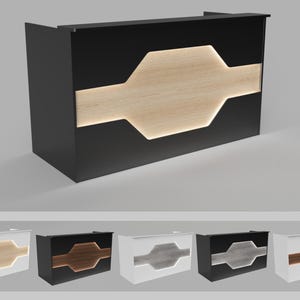 Los Angeles Reception Desk: Modern Office Sales Counter with LED