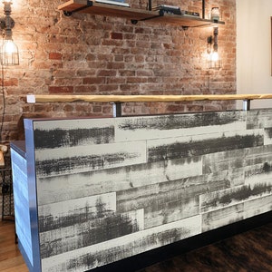 Memphis Reception Desk White Washed