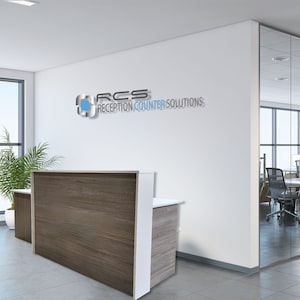 8ft ADA Malibu Reception Desk, Reception Counter, Sales Counter, Office Desk, Front Counter