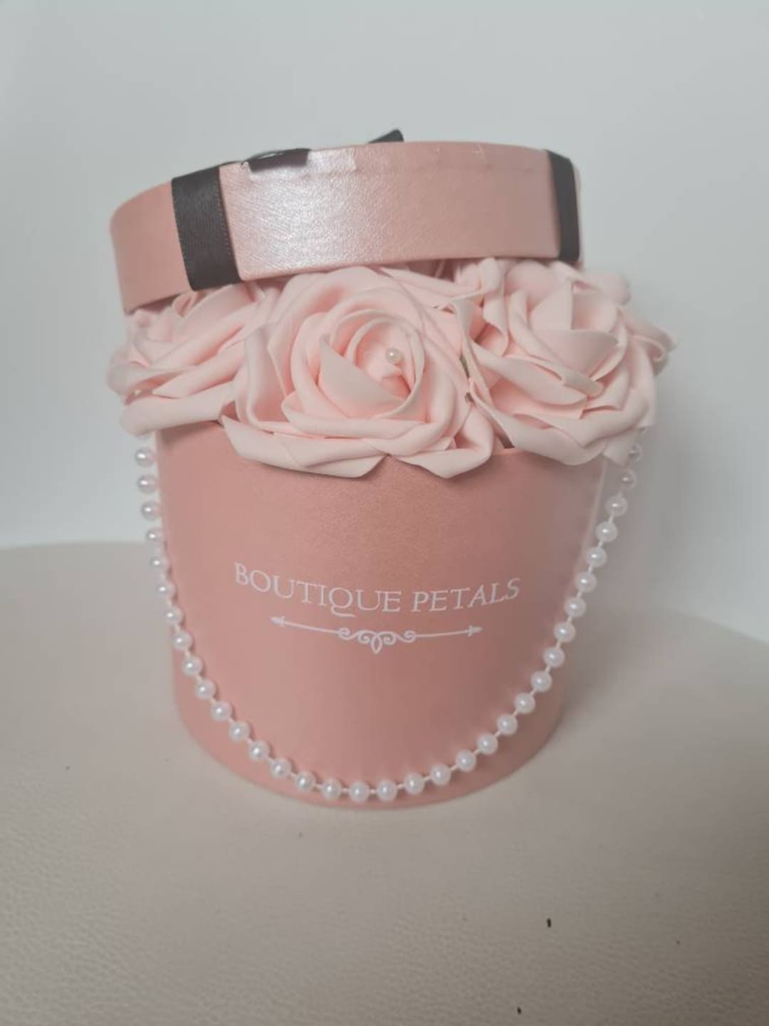 Flower Hat Box, Rose Hat Box ,floral, Bouquet, Housewarming Gift