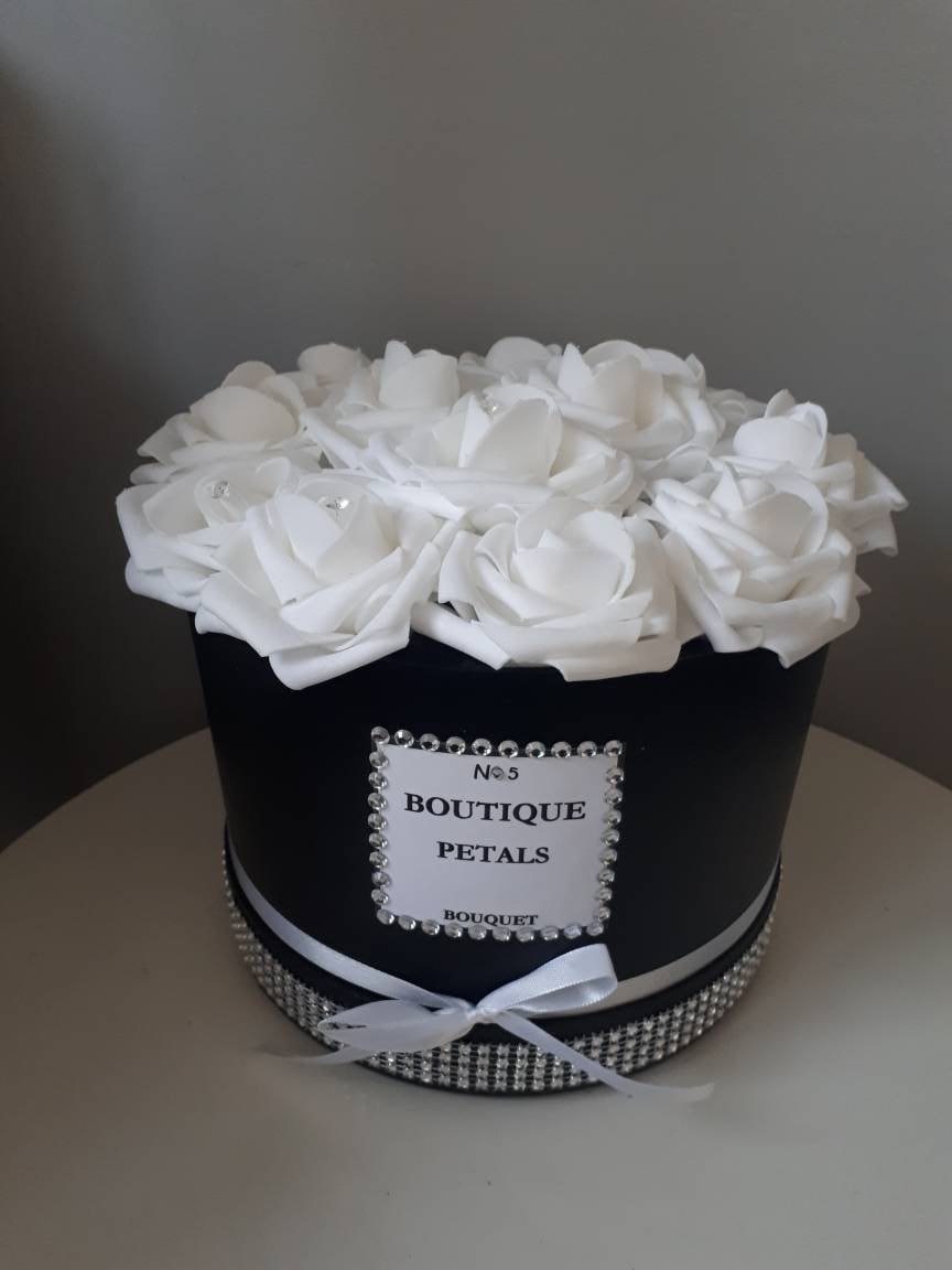 Flower hat box/ Forever roses Hat Box Etsy