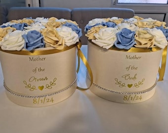 Diamante Foam Rose Bouquet, Mother of the Bride Flower Box