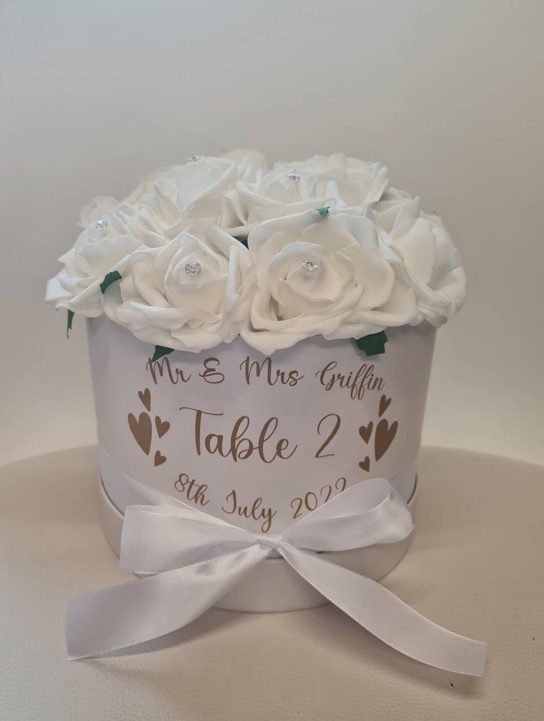 Flower Hat Box, Rose Hat Box , Flower Bouquet, Housewarming Gift