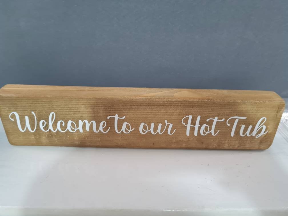 Personalised solid wood free standing sign plaque. to Etsy