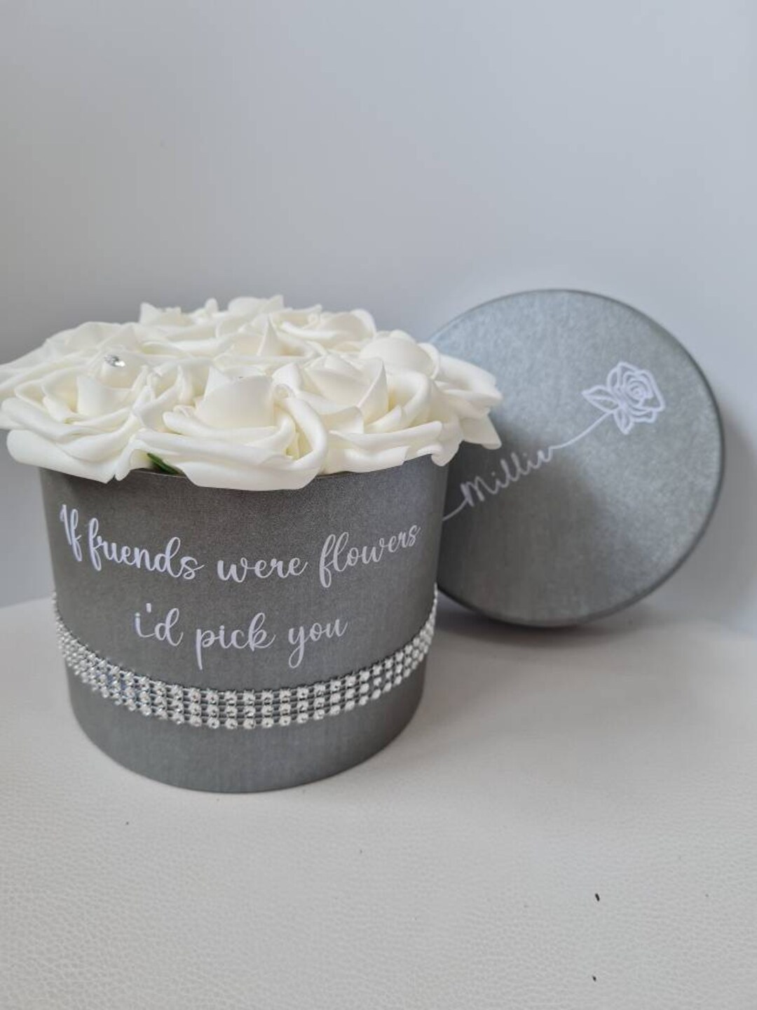Flower Hat Box, Rose Hat Box , Flower Bouquet, Housewarming Gift