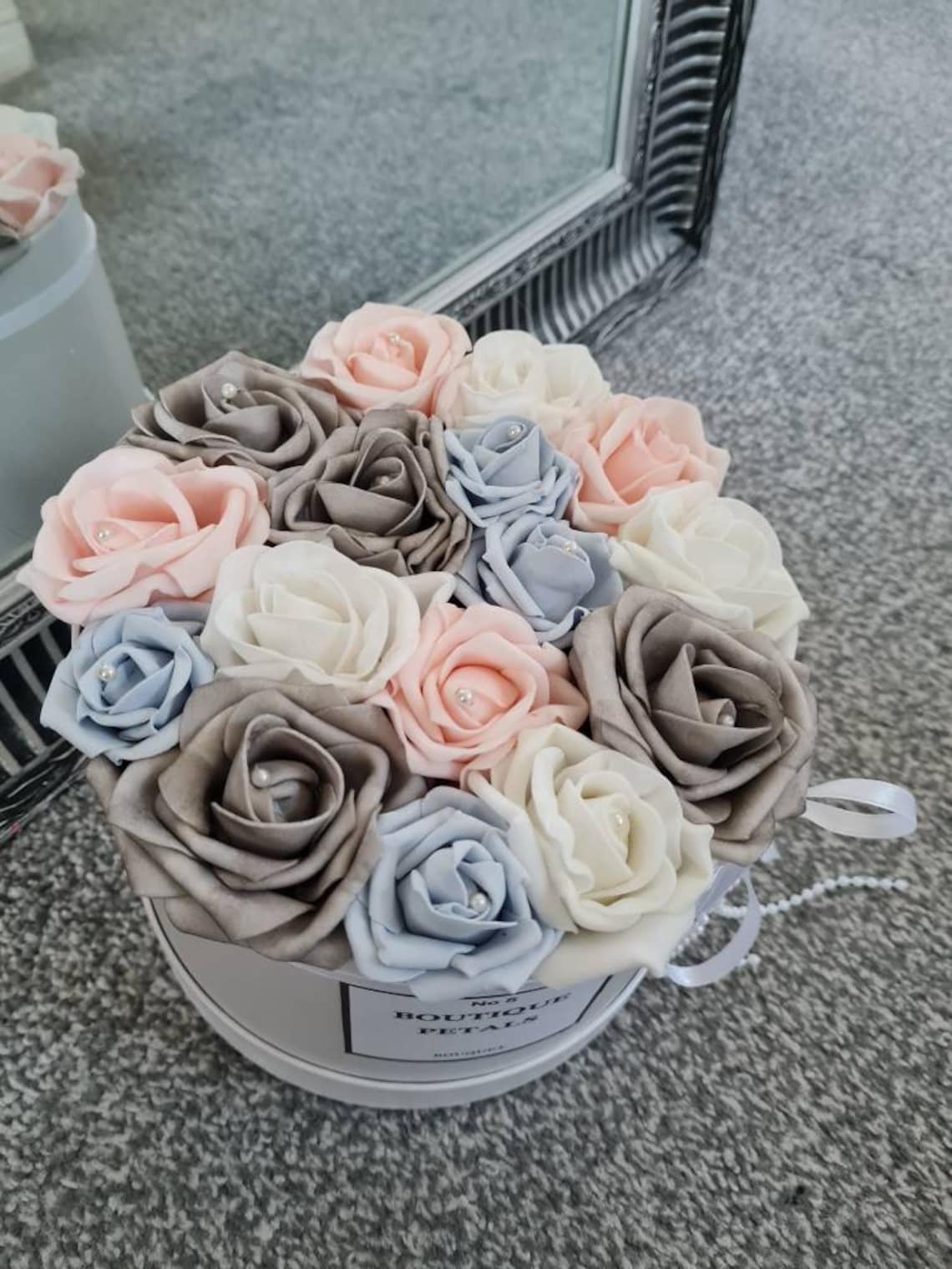 Flower hat box/ Forever roses Hat Box Etsy