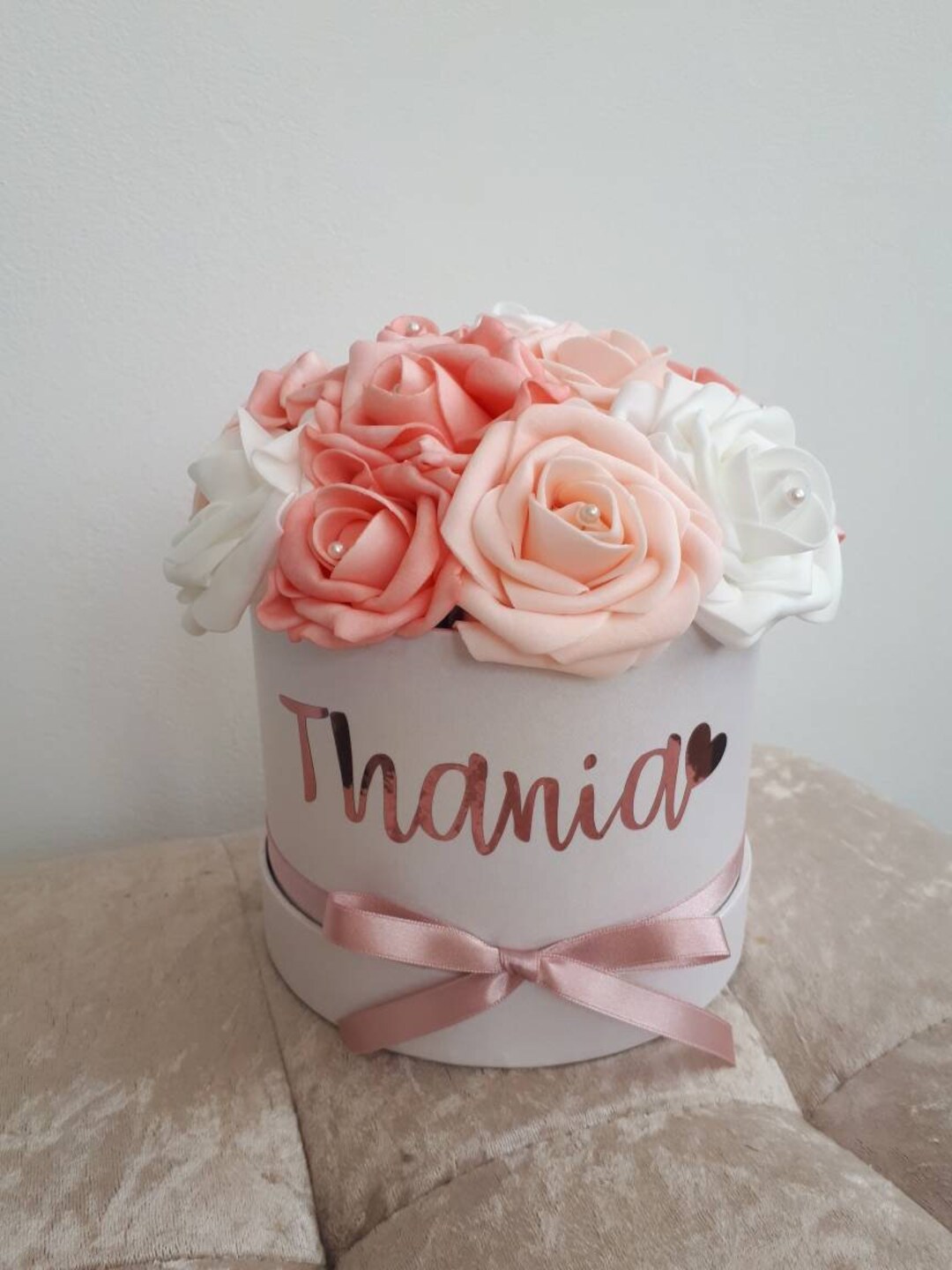 Hat Box Flowers / Rose Hat Box / Flower Hat Box / Forever Roses