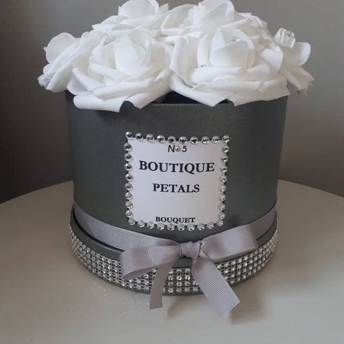 Hat Box Flowers / Rose Hat Box / Flower Hat Box / Forever Etsy