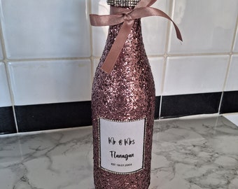 Glam Bottle, Diamante Wine Bottle, Bedazzled Bottle, Birthday Gift, bling Bottle, Gift for her, anniversary/wedding decor