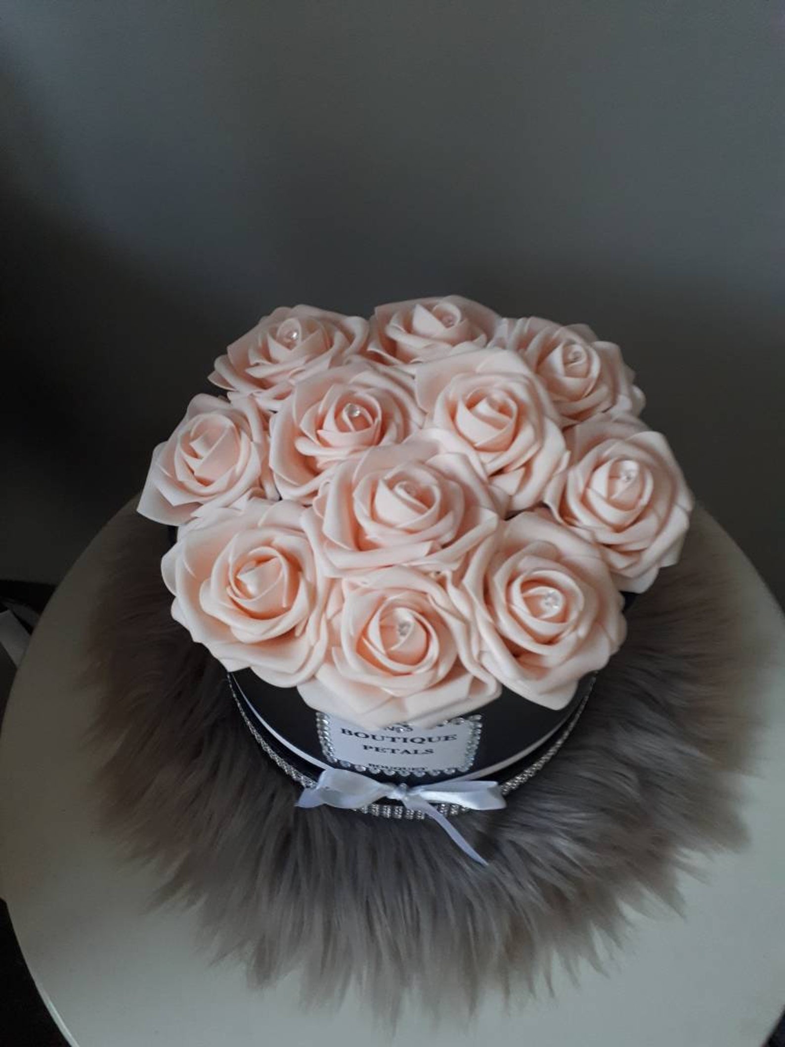 Flower Hat Box Rose Hat Box Flower Bouquet Housewarming Etsy UK