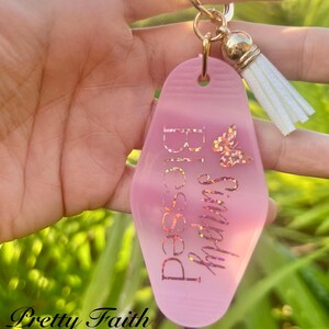 Christian Pink Motel Keychain