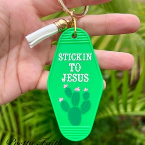 Christian Motel Keychain: Green Car Key Accessory