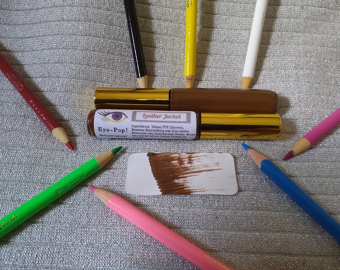 Featured listing image: Leather Jacket Brown Mascara, 10 mL, by Eye Pop!