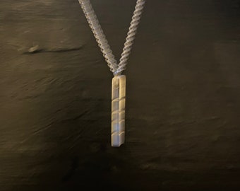 Sterling silver bar pendent