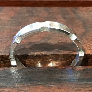 Detailed Sterling Silver 2mm thick ring Size O image 6