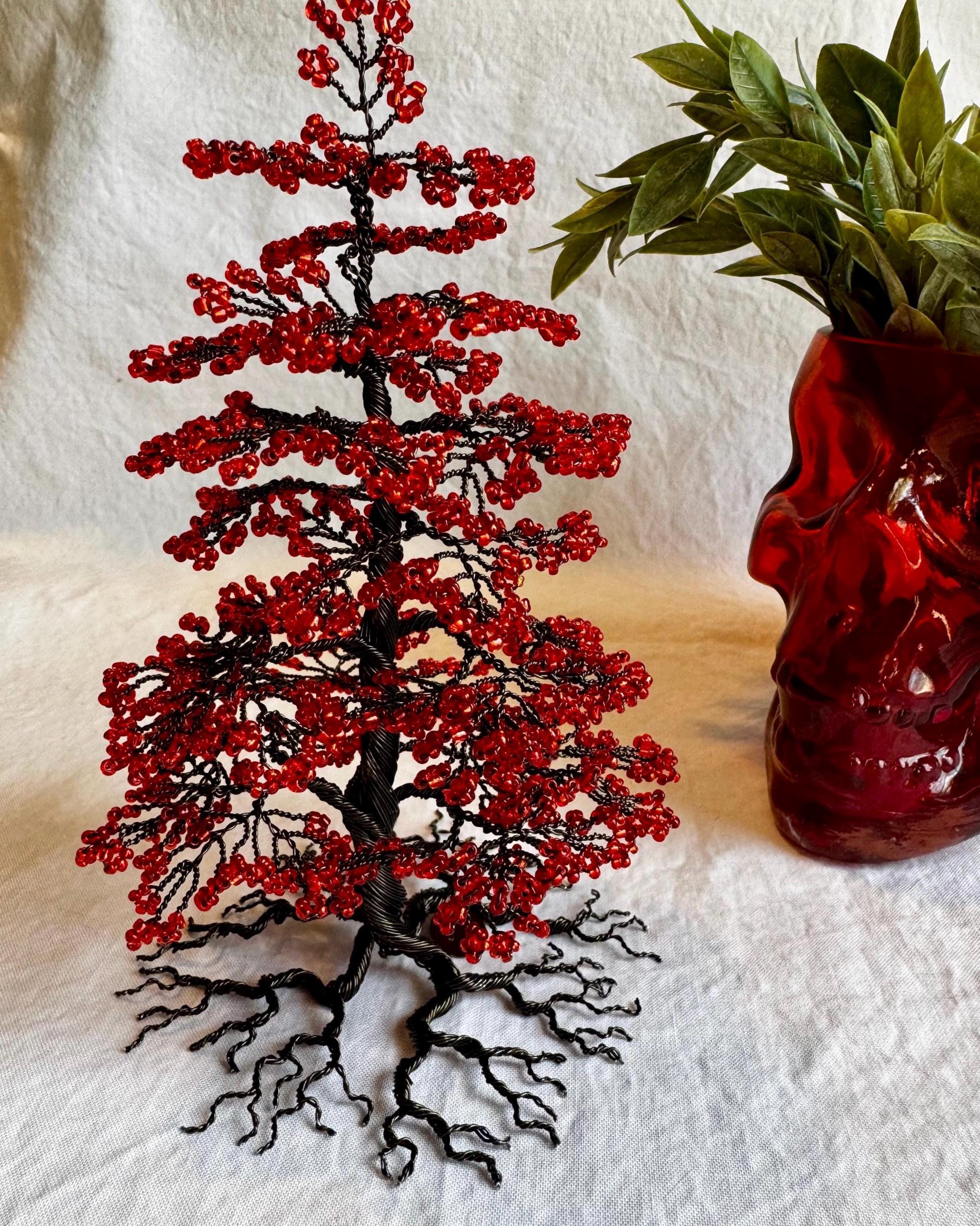 Wire Beaded Goth Christmas Tree. - Etsy