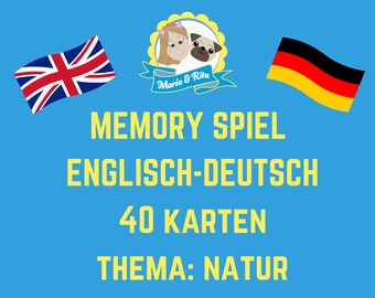 Memory game "Nature" English-German