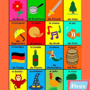 Bingo Objects Spanish/German with protective layer image 3