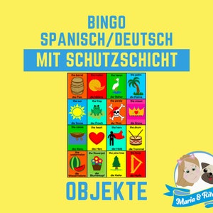 Bingo Objects Spanish/German with protective layer image 1