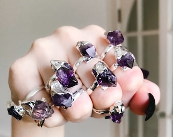 Adjustable Amethyst Ring