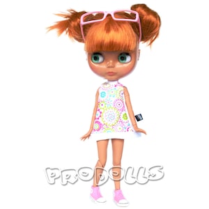 Florett pink dress for 1/6 Blythe, Pullip or Similar Size Dolls