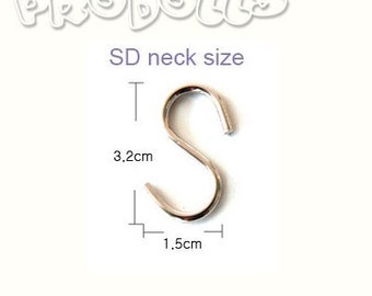 S-hook neck for BJDolls SD (60-70cm).