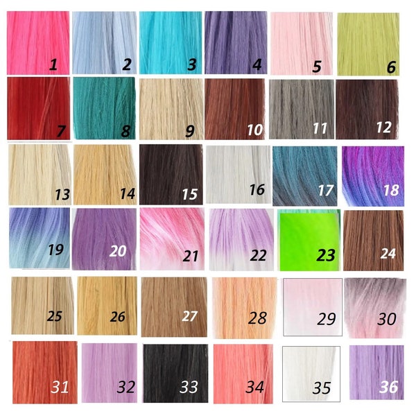 Weft, Haar für Puppe, Barbie, Monster high, Bjd, Kunstpuppe, Textilpuppe, Pullip. Haar für individuelle Puppe. Größe 100cm *25cm