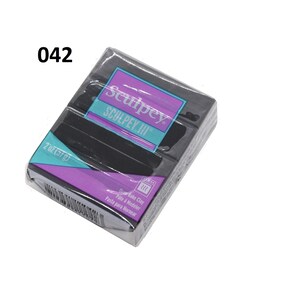 May include: A 2 ounce (57 gram) block of black Sculpey III oven-bake clay. The packaging has the brand name Sculpey and Sculpey III printed on it.