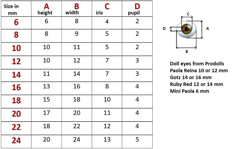 Ovale Glas Puppenaugen. Bild 10