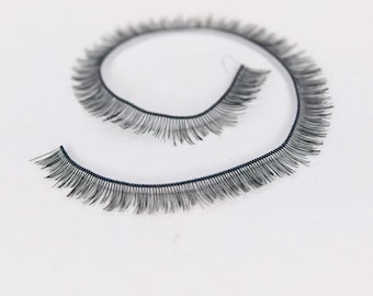 Eyelashes for dolls. Black. Length 20 cm. Best for reborn doll, art doll, BJD. 5 or 8 mm.