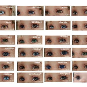 Eyes for dolls. 23 colors, 11 sizes. Good for BJD, Paola Reina, Reborn, Götz, art dolls, custom dolls, toys. Price per pair. image 2