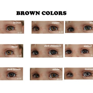 Eyes for dolls. 23 colors, 11 sizes. Good for BJD, Paola Reina, Reborn, Götz, art dolls, custom dolls, toys. Price per pair. image 4