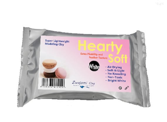 Hearty Soft Air Dry Clay. Flexible, Lightweight and Strong. 100g 