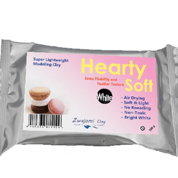 Hearty Soft air dry clay. Flexible, lightweight and strong. 100g