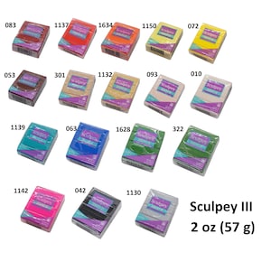 Sculpey III, arcilla polimérica 56 g (2 oz).