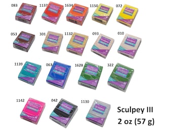 Sculpey III, arcilla polimérica 56 g (2 oz).