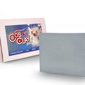 Cosclay Sculpt: Medium Firm Gray. 454g (1lb) flexible, strong.