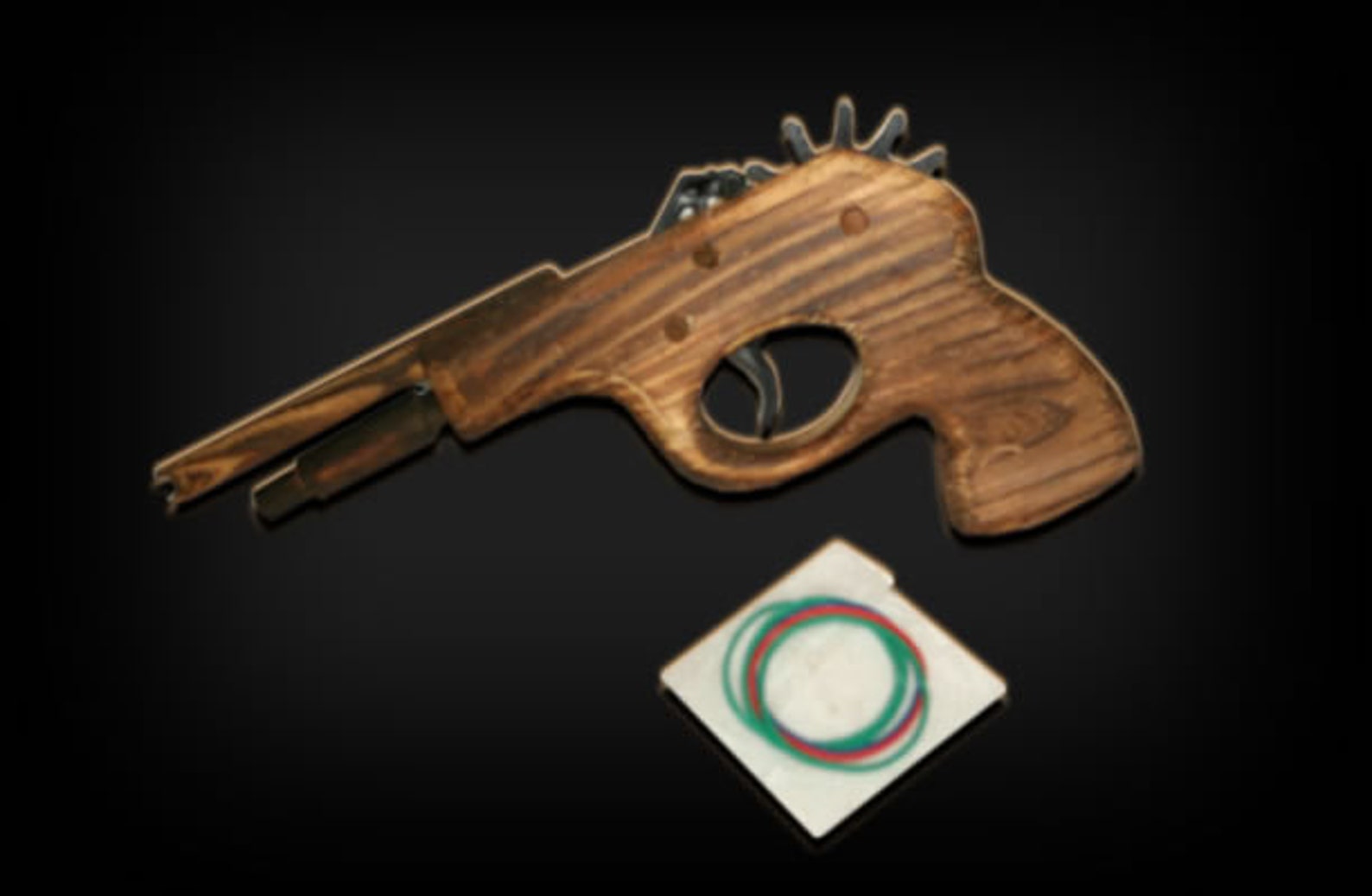 Rubber Band Pistol Target Set Wooden Toy Wooden Rubber Band Etsy