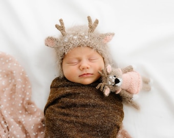 Deer Outfit Deer Hat and Diaper Cover