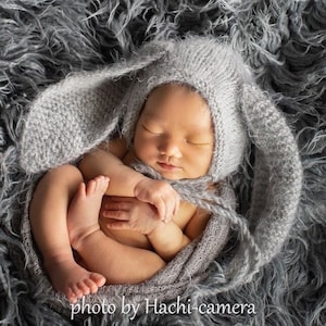 Newborn bunny bonnet, shorts and photo toy Different colors  Bunny  ears hat Newborn bunny  bonnet  Newborn outfit Newborn animal bonnet