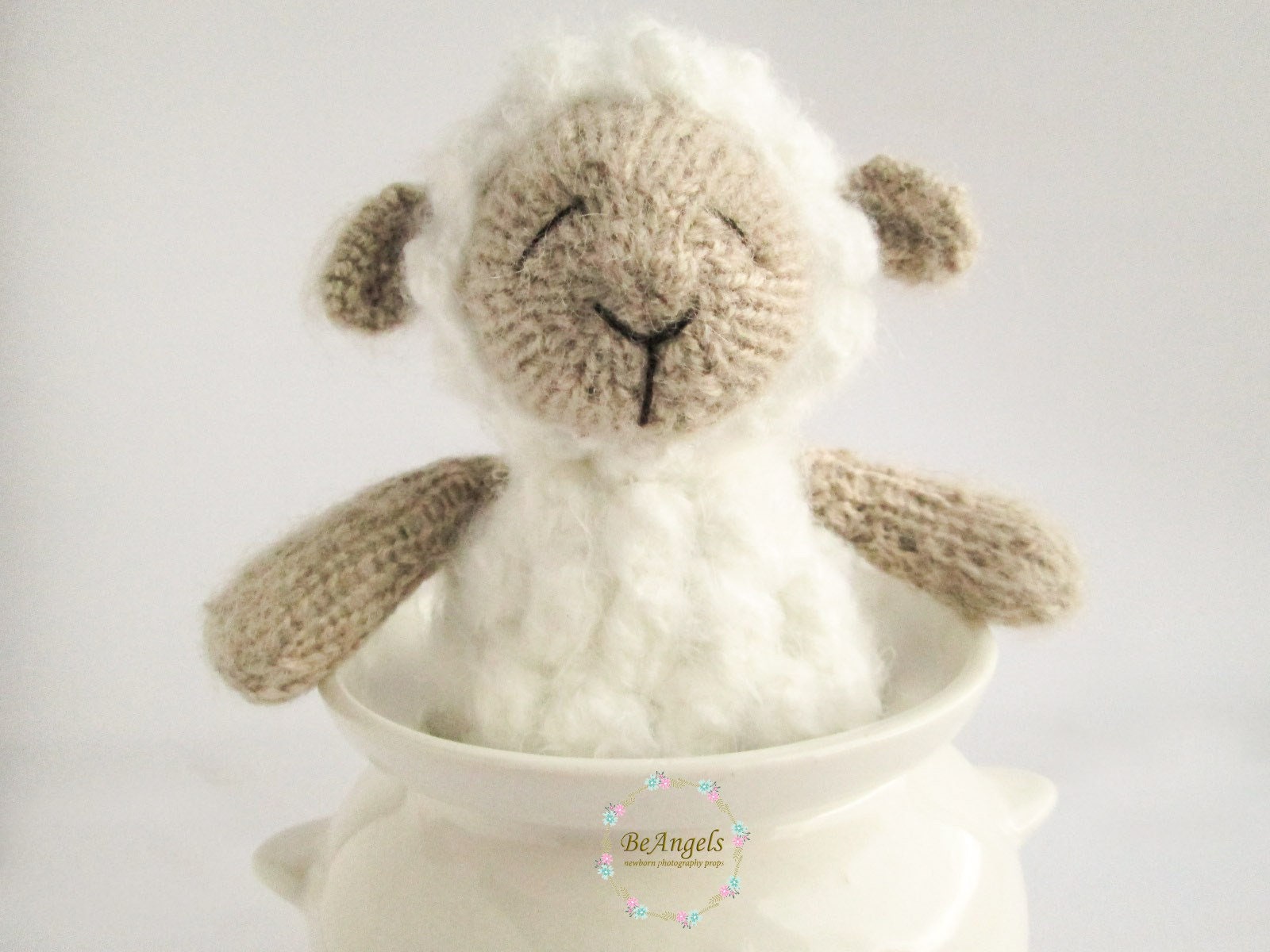 Knit Lamb Toy Stuffed Animal Sheep Photo Prop Lamb Etsy