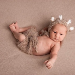 Newborn christmas outfit  deer hat and shorts Newborn Christmas photo prop Newborn deer set Newborn boy photo outfit Deer newborn props