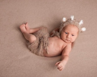 Newborn Deer Outfit, Christmas Photo Prop Set