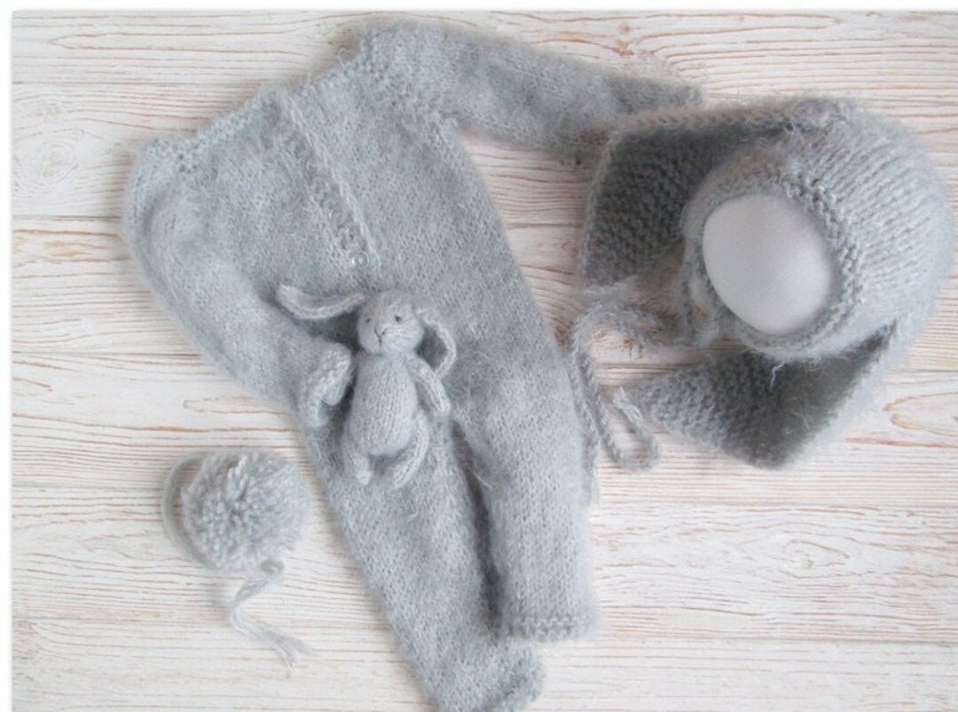 Newborn Bunny Outfit Bunny Ears Outfit Easter Photo Prop Etsy