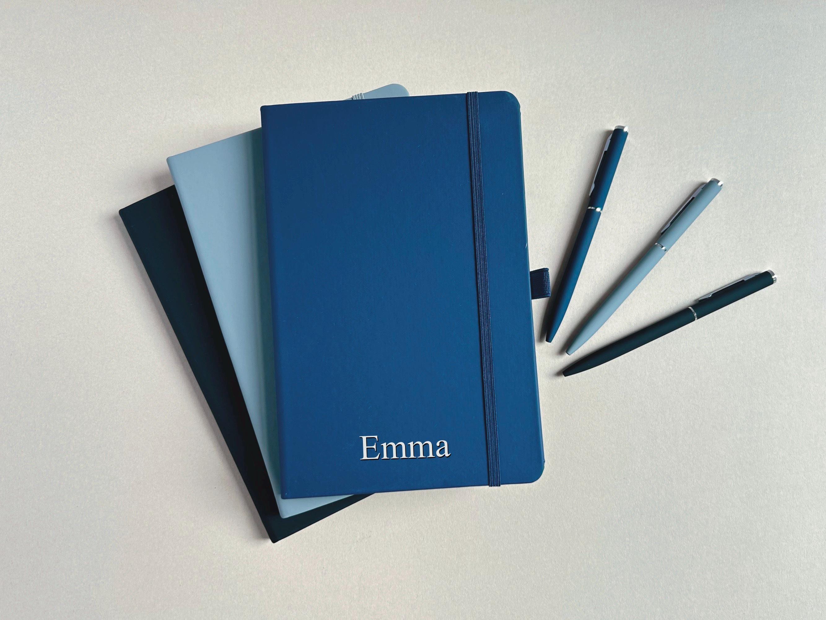 Monogrammed Notebook A5 With Pen Present Personalised Initial Diary ...